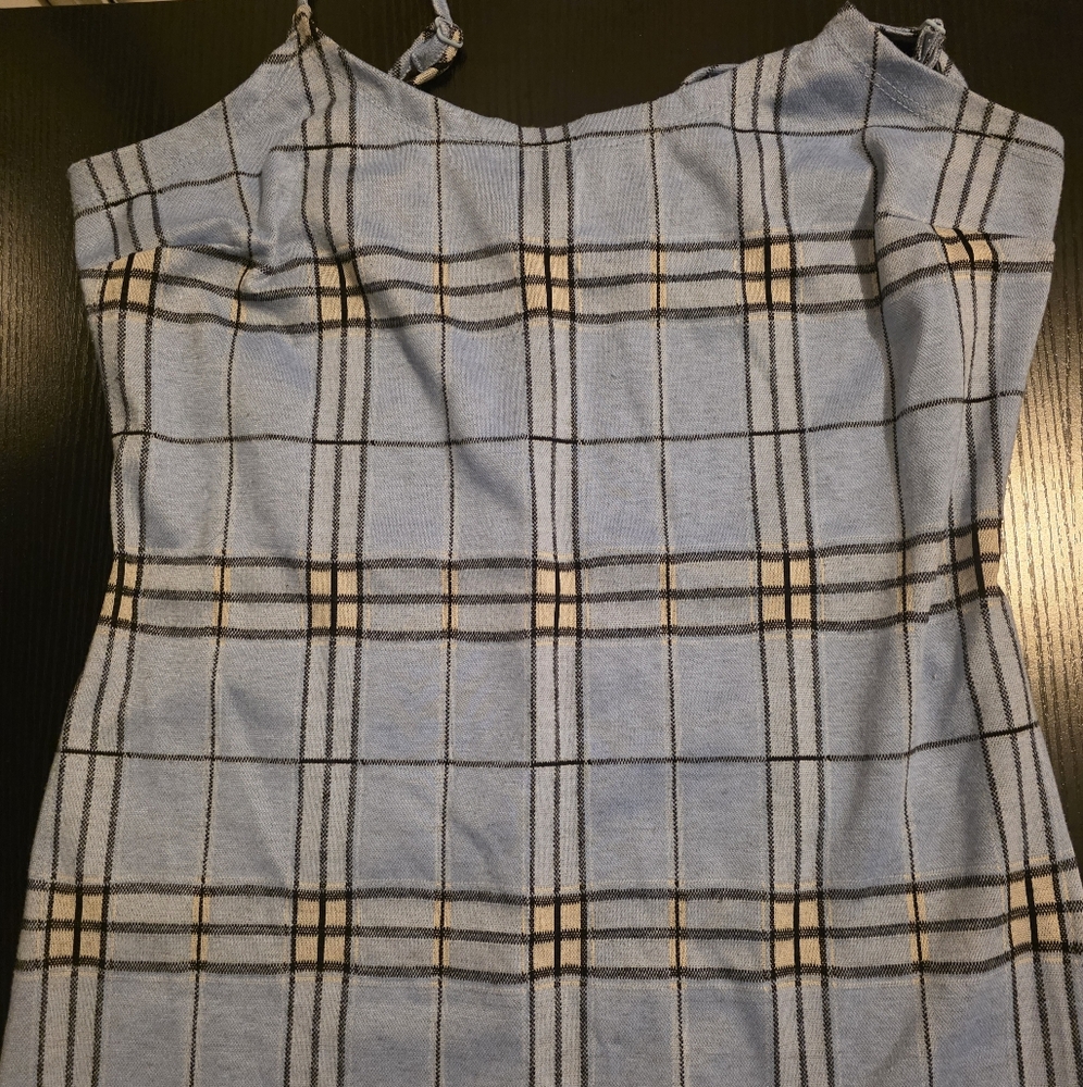 Streetwear Society Blue Plaid Dress